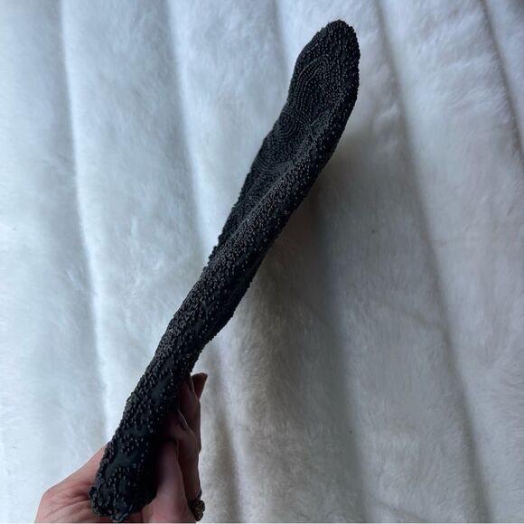 VINTAGE WALBORG beaded black CLUTCH Hand Made in W Germany - Picture 10 of 16